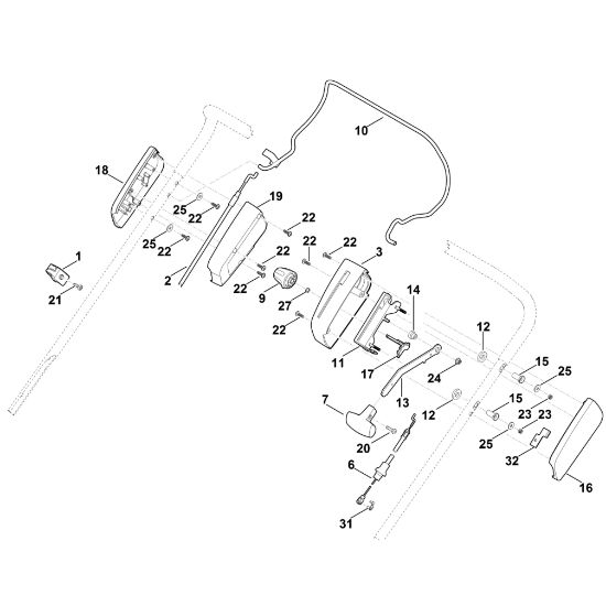 Slika A - Handle upper part RL 540.0