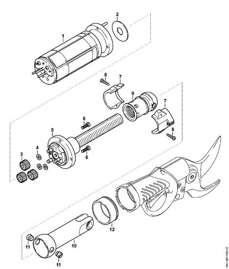 ASA 85 ASA 85 Akumulatorske škarje za rezanje vej Elektromotor della Marca Stihl