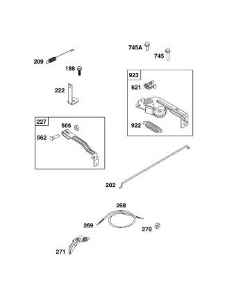 B&S - serijska številka  od 08  08P502-0129-H1 D - SKLOP UPRAVLJALNEGA ELEMENTA della Marca Stihl