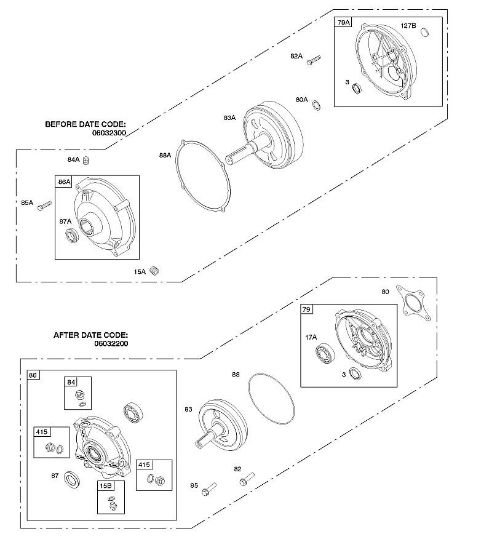 B&S - serijska številka  od 09  093312-0182-B1 G - Menjalnik reduktorja della Marca Stihl