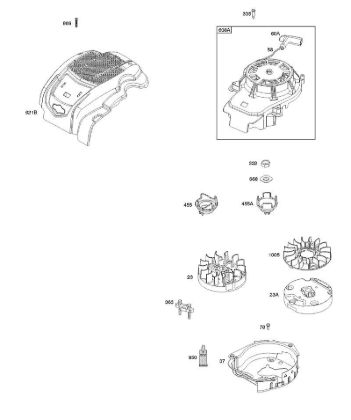 B&S - serijska številka  od 09  093J02-0036-H1 G - Vztrajnik della Marca Stihl