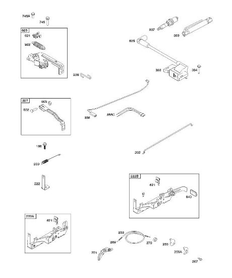 B&S - serijska številka  od 09  09P602-0009-F1 B - Armatura, upravljalni elementi, elektricni sistem, vzmet regulatorja, vžig, svecka della Marca Stihl