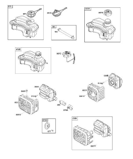 B&S - serijska številka  od 09  09P602-0009-F1 F - Izpušni sistem, dovod goriva della Marca Stihl