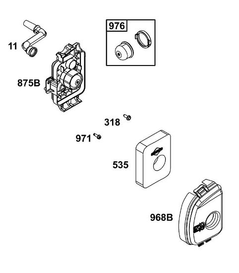 B&S - serijska številka  od 09  09P602-0124-H1 A - SKLOP ZRAcNEGA FILTRA della Marca Stihl