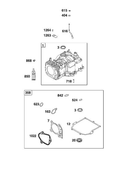B&S - serijska številka  od 09  09P602-0124-H1 G - SKLOP CILINDRA della Marca Stihl