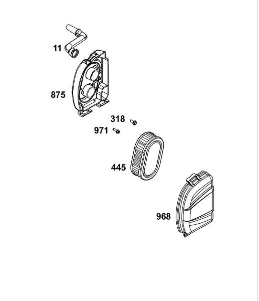 B&S - serijska številka  od 09  09P702-0237-H5 A - SKLOP ZRAcNEGA FILTRA della Marca Stihl
