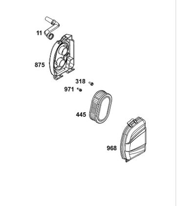 B&S - serijska številka  od 09  09P702-0240-H5 A - SKLOP ZRAcNEGA FILTRA della Marca Stihl