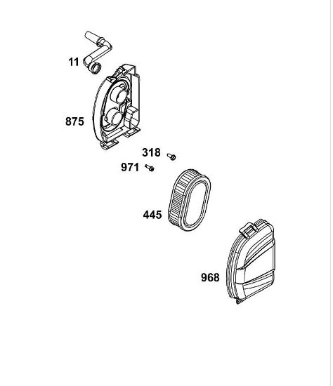 B&S - serijska številka  od 09  09P702-0240-H5 A - SKLOP ZRAcNEGA FILTRA della Marca Stihl