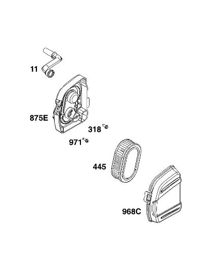 B&S - serijska številka  od 10  103M02-0099-H5 A - SKLOP ZRAcNEGA FILTRA della Marca Stihl
