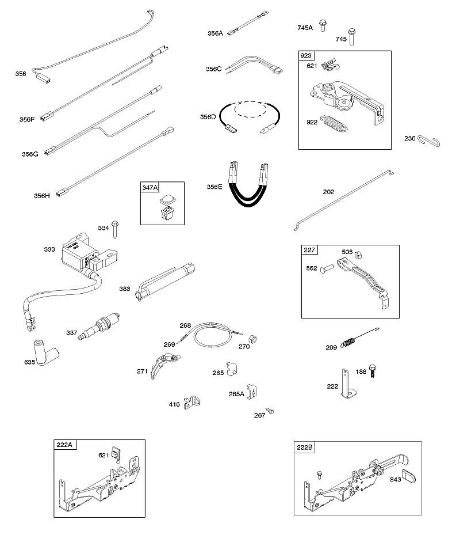 B&S - serijska številka  od 10  104M0B-0123-H1 B - Kotva magneta, upravljalni elementi, elektricna naprava, vzmet regulatorja, svecka della Marca Stihl