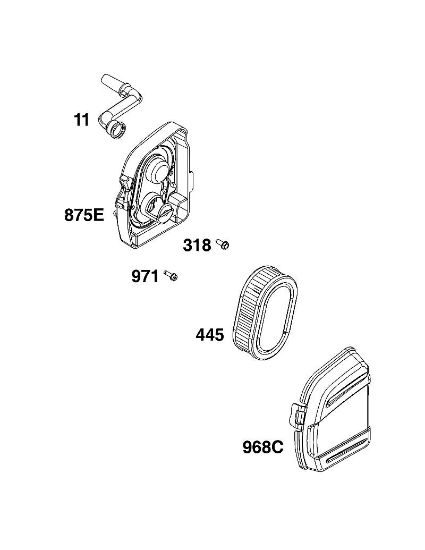 B&S - serijska številka  od 10  104M0B-0123-H5 A - SKLOP ZRAcNEGA FILTRA della Marca Stihl