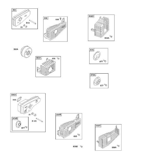 B&S - serijska številka  od 10  10A902-2128-E1 F - Izpušni sistem della Marca Stihl
