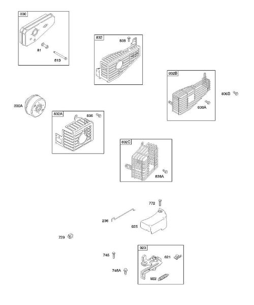 B&S - serijska številka  od 10  10D902-0132-B1 C - Zavora, izpušni sistem della Marca Stihl