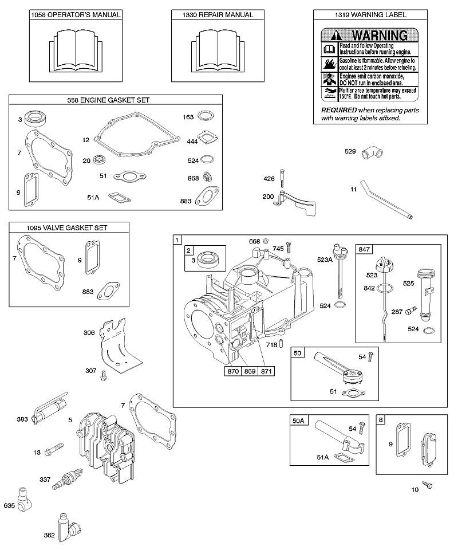 B&S - serijska številka  od 10  10D902-0168-B1 F - Cilinder, glava cilindra, komplet tesnil - motor, komplet tesnil - ventil, mazanje, navodila za uporabo, opozorilna oznaka della Marca Stihl