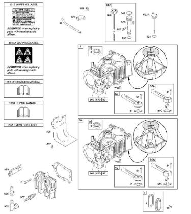 B&S - serijska številka  od 10  10T802-0180-B1 F - Cilinder, glava cilindra, mazanje, navodila za uporabo, opozorilna oznaka della Marca Stihl