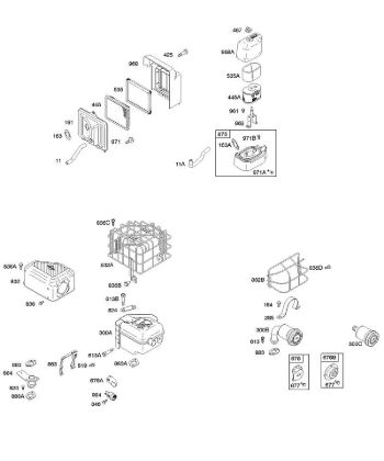 B&S - serijska številka  od 11  110412-0153-E1 A - Zracni filter, dušilec zvoka della Marca Stihl