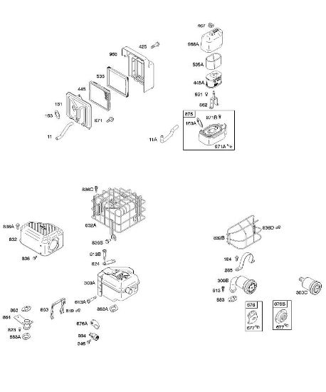 B&S - serijska številka  od 11  110412-0153-E1 A - Zracni filter, dušilec zvoka della Marca Stihl