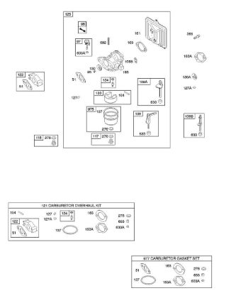 B&S - serijska številka  od 11  110412-0153-E1 B - Uplinjac, kompleti tesnil uplinjaca della Marca Stihl