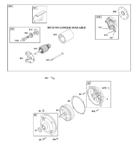 B&S - serijska številka  od 11  110492-0165-E1 E - Elektricni zaganjalnik, reduktor della Marca Stihl