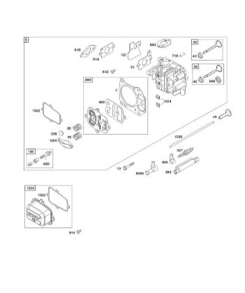 B&S - serijska številka  od 12  121602-0149-E1 F - Glava cilindra della Marca Stihl