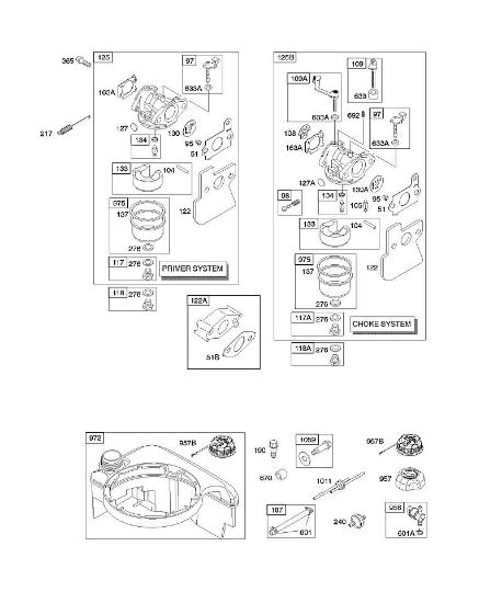 B&S - serijska številka  od 12  122672-0107-E1 D - Uplinjac, dovod goriva della Marca Stihl