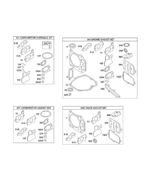 B&S - serijska številka  od 12  122672-0107-E1 G - Kompleti/seti tesnil della Marca Stihl