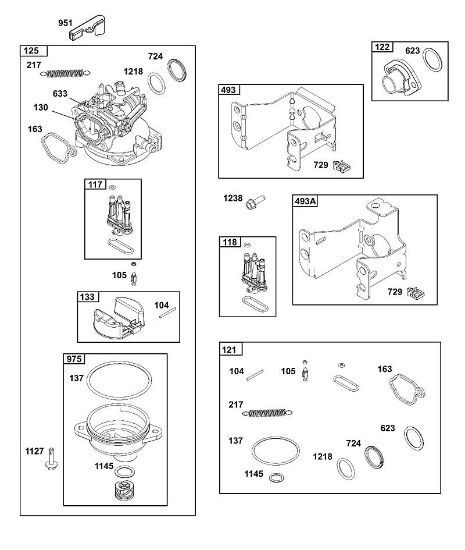 B&S - serijska številka  od 12  123P02-0067-H1 C - SKLOP UPLINJAcA della Marca Stihl