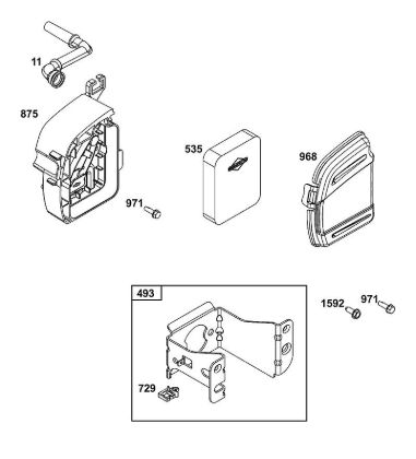 B&S - serijska številka  od 12  125P02-0087-F1 A - SKLOP ZRAcNEGA FILTRA della Marca Stihl