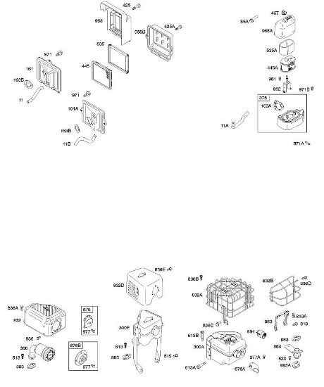 B&S - serijska številka  od 12  126392-0274-E8 A - Zracni filter, upravljalni elementi, izpušni sistem della Marca Stihl