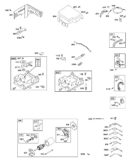 B&S - serijska številka  od 12  126392-1274-B8 G - Elektricni zaganjalnik, vzmeti regulatorja, vžig della Marca Stihl