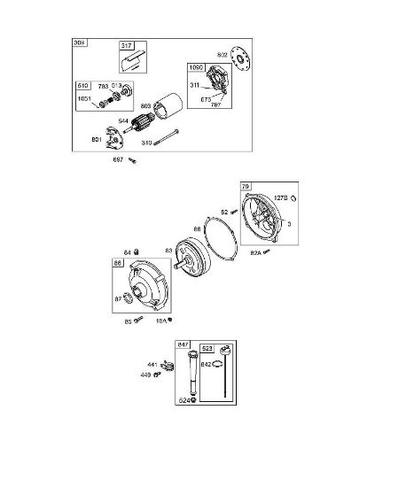B&S - serijska številka  od 12  126492-0165-E1 H - Elektricni zaganjalnik, reduktor, olje della Marca Stihl