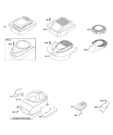 B&S - serijska številka  od 12  127802-1376-01 C - Ohišje/okovi ventilatorja della Marca Stihl