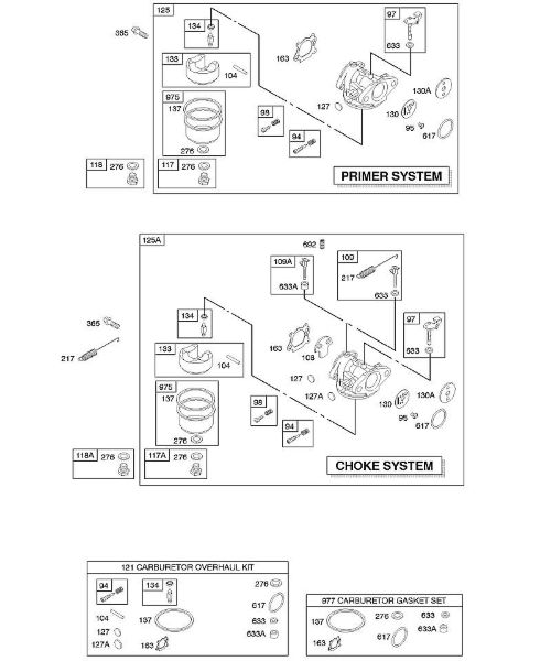 B&S - serijska številka  od 12  127802-1765-B1 E - Uplinjac della Marca Stihl