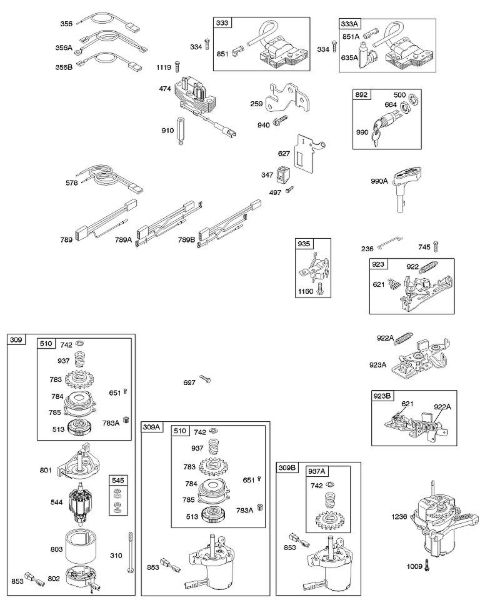B&S - serijska številka  od 12  127802-1766-B1 B - Alternator, elektricni zaganjalnik, elektricni, zavora vztrajnika, vžig della Marca Stihl