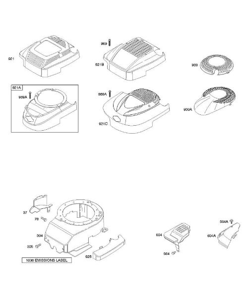 B&S - serijska številka  od 12  127802-1766-B1 C - Ohišje/okovi ventilatorja della Marca Stihl