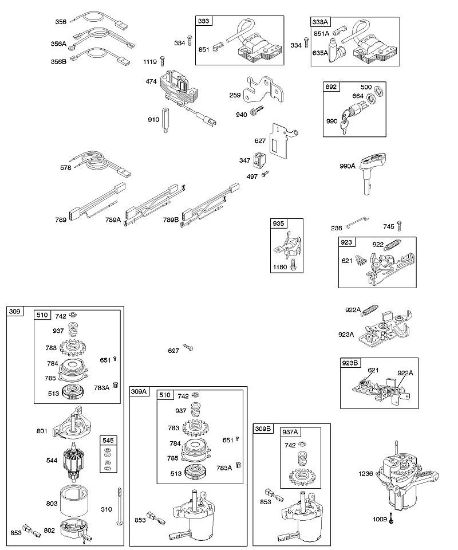 B&S - serijska številka  od 12  127807-1386-01 B - Alternator, elektricni zaganjalnik, elektricni, zavora vztrajnika, vžig della Marca Stihl