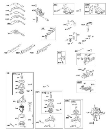 B&S - serijska številka  od 12  12F802-1376-01 B - Alternator, elektricni zaganjalnik, elektricni, zavora vztrajnika, vžig della Marca Stihl
