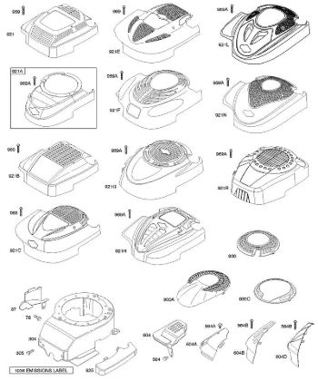 B&S - serijska številka  od 12  12F802-1376-01 C - Ohišje/okovi ventilatorja della Marca Stihl