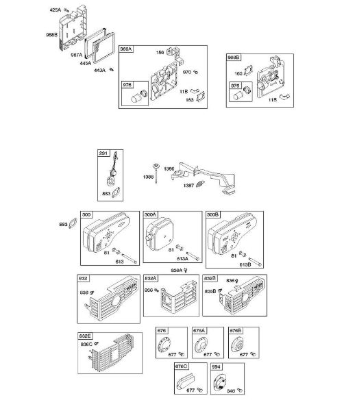 B&S - serijska številka  od 12  12H802-0664-01 A - Zracni filter, izpušni sistem della Marca Stihl