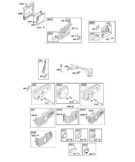 B&S - serijska številka  od 12  12H802-1803-B1 A - Zracni filter, izpušni sistem della Marca Stihl