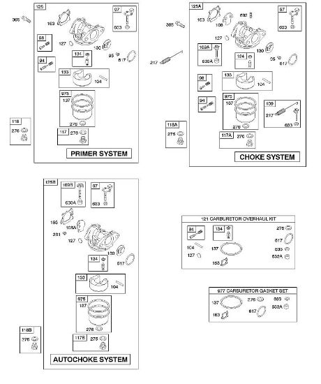 B&S - serijska številka  od 12  12H807-1808-B1 E - Uplinjac della Marca Stihl