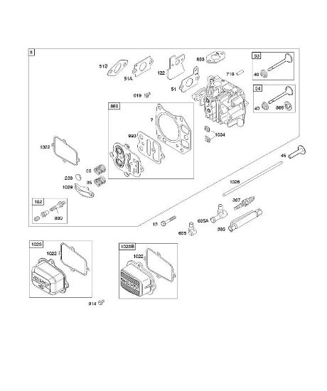 B&S - serijska številka  od 12  12Q502-0194-B1 F - Glava cilindra della Marca Stihl