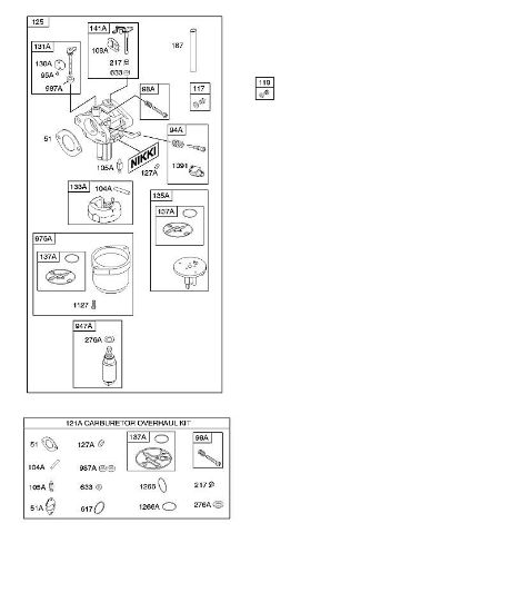 B&S - serijska številka  od 21  21B807-0135-B1 D - Uplinjac, komplet za pregled uplinjaca della Marca Stihl