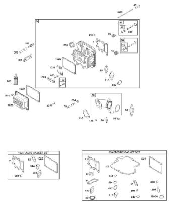 B&S - serijska številka  od 21  21B807-0137-B1 F - Glava cilindra, komplet tesnil - motor, komplet tesnil - ventil, dovodno koleno, ventili della Marca Stihl