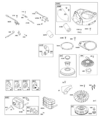 B&S - serijska številka  od 31  31R507-0008-B1 A - Zracni filter, ohišje ventilatorja, izpušni sistem, vztrajnik, ReadyStart della Marca Stihl