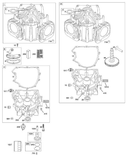B&S - serijska številka  od 40  405777-0113-E1 G - Cilinder, oljna kad motorja della Marca Stihl