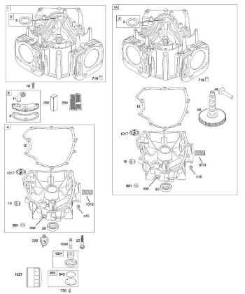 B&S - serijska številka  od 40  405777-0134-E1 G - Cilinder, oljna kad motorja della Marca Stihl