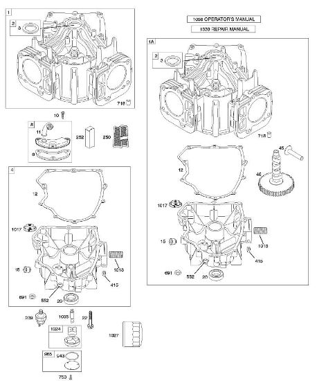 B&S - serijska številka  od 40  407577-0111-E1 G - Cilinder, oljna kad motorja della Marca Stihl