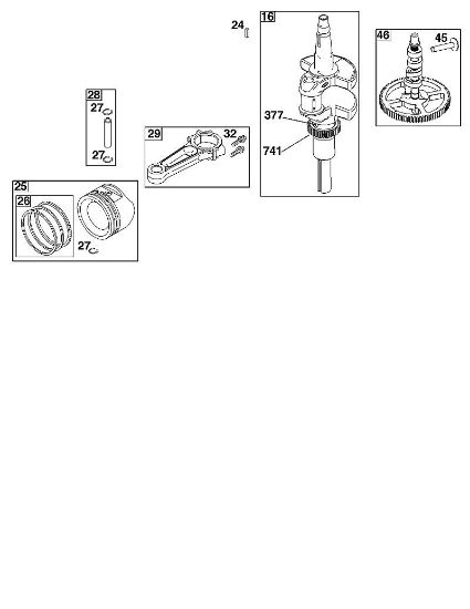 B&S - serijska številka  od 44  44S977-0046-G1 F - SKLOP ROcIcNE GREDI della Marca Stihl