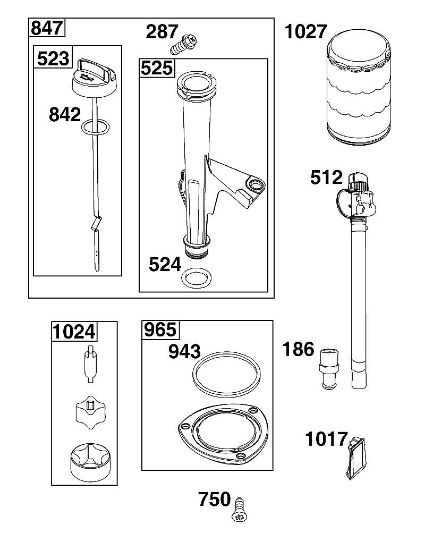 B&S - serijska številka  od 44  44U777-0010-G1 J - SKLOP ZA MAZANJE della Marca Stihl